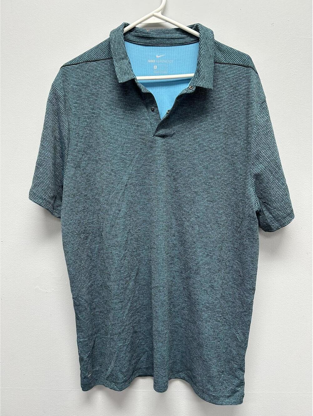 Nike Dri-FIT Golf Polo Shirt Smokey Blue Striped